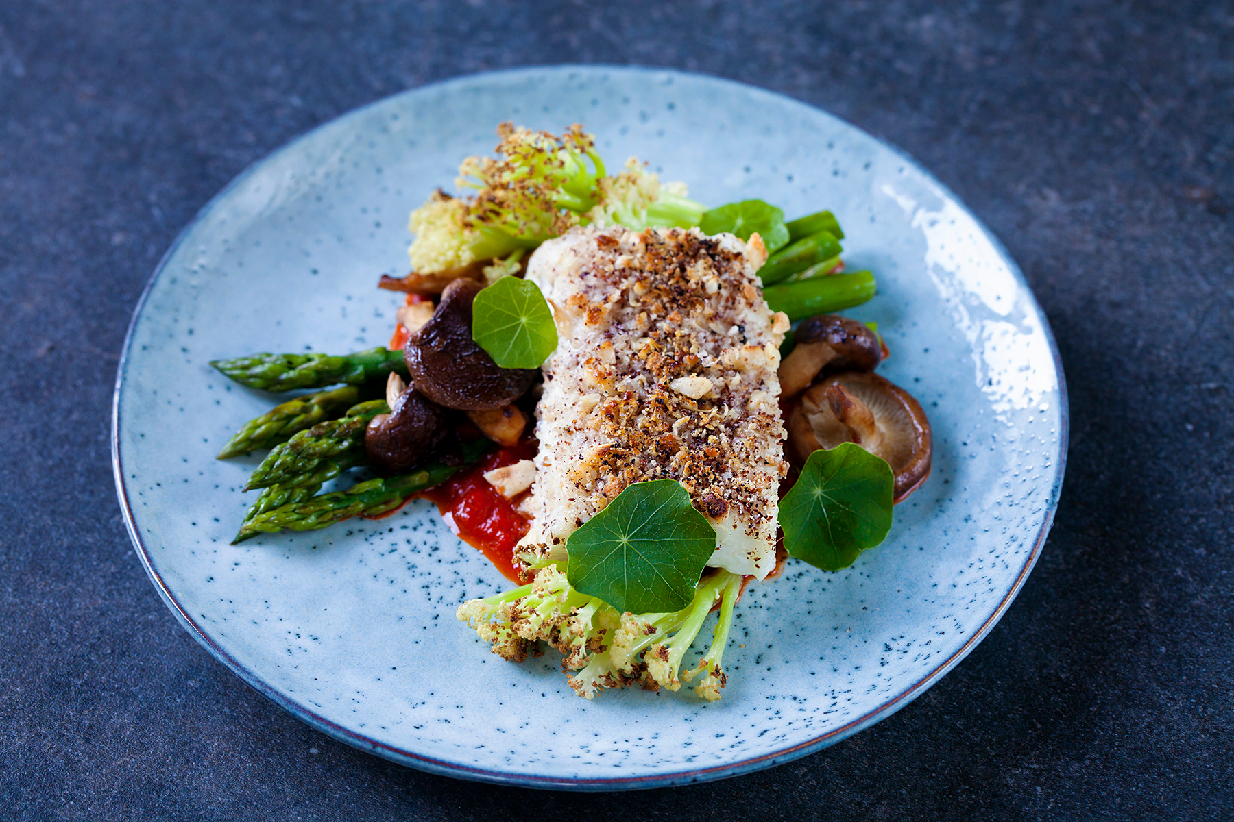 Hazelnut-Crusted Flounder