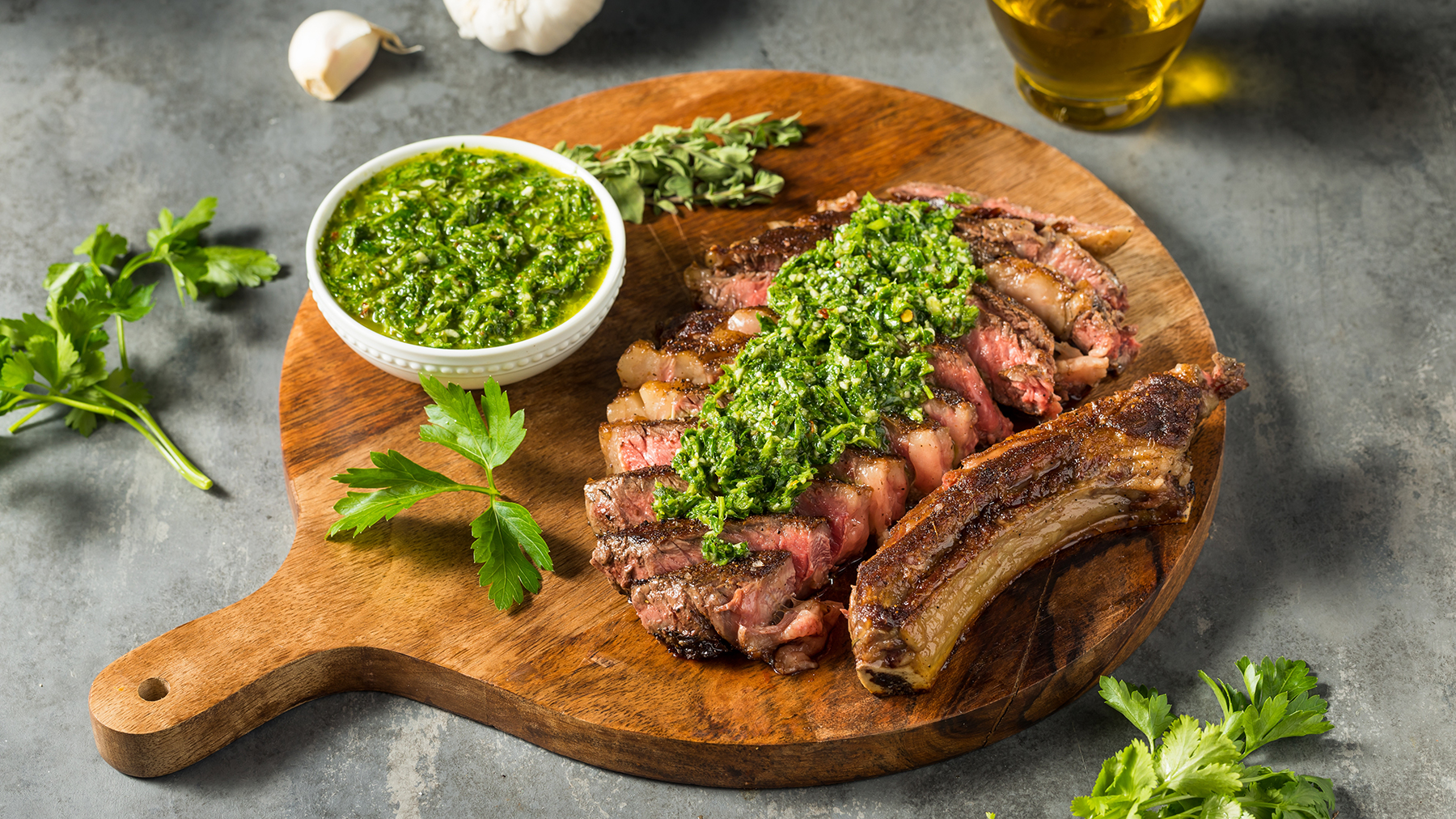 Sirloin Steak With Chimichurri Sauce